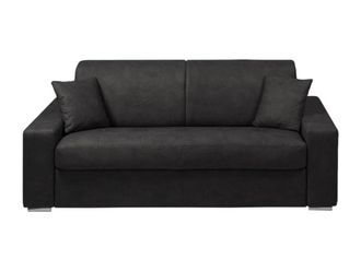 VENTE-UNIQUE.COM Sof&aacute; cama poli&eacute;ster 3 plazas gris antracita 204x223cm