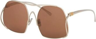 Miu Miu Oversize Vierkante Zonnebril - Dames - Zonnebrillen - Grijs - 57 MM - Accessoires