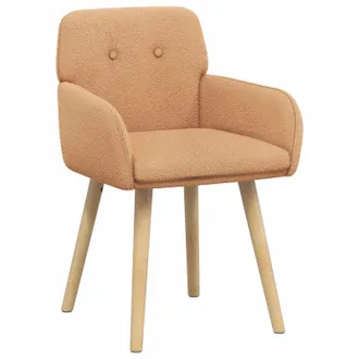 vidaXL Sillas De Comedor 2 Uds. Boucl&eacute; Beige 59 X 57 X 85 Cm Vidaxl