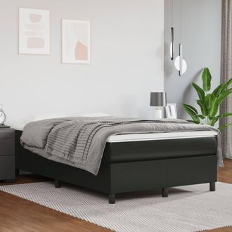 vidaXL Estructura De Cama Sin Colch&oacute;n Cuero Sint&eacute;tico Negro 120x200 Cm Vidaxl