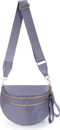 Generic Crossbody Bag for Women and Girls Bum Handbag, Durable Strap Roomy Versatile Mom-Friendly Diaper Bag with Different Pockets (Light Purple)
