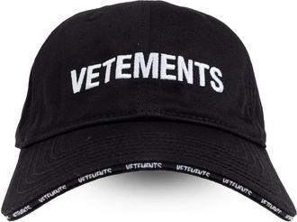 VETEMENTS embroidered cap - Black