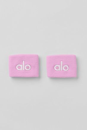 Alo | Glow Wristband (2-Pack) Yoga Mat in Candy Heart Pink/White