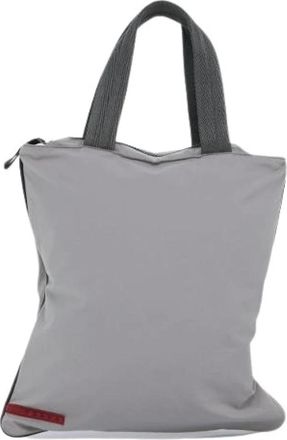Prada Pre-owned Tote Bags, female, Gray, Size: ONE SIZE Pre-owned Sport Tote Bag