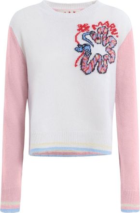 Marni intarsia jumper - women - Virgin Wool - 38 - INW01 LILY WHITE