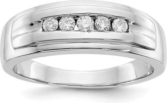 Diamond2Deal 14k Gold Lab Grown Diamond Wedding Band Ring 1/4Ct Clarity- VS Color- G-H
