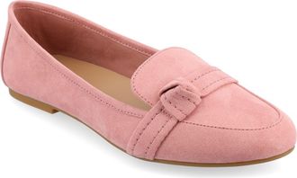Journee Collection Marci Knotted Strap Loafer - Wide Width Available in Blush at Nordstrom Rack, Size 6.5