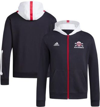 adidas Mens adidas Black Nebraska Huskers Blackshirts Full-Zip Hoodie at Nordstrom, Size Medium