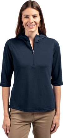 Cutter & Buck Virtue Eco Pique Recycled Half Zip Pullover Womens Hoodie Jacket