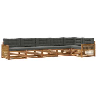 vidaXL Conjunto De Sof&aacute;s De Exterior 6 Pcs Natural Y Antracita Vidaxl