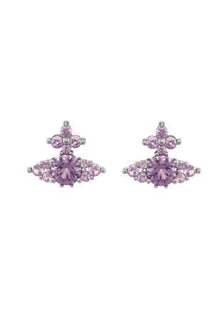 Vivienne Westwood Feodorita Crystal-embellished orb Stud Earrings - Purple - One Size
