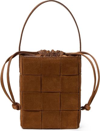 Loeffler Randall Laithe Wide Woven Bucket Bag in Cacao at Nordstrom Rack