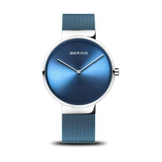 Bering Unisex Horloge Classic zilver glanzend Roestvrijstalen Armband en saffierglas 14539-308 - unisex - Horloges - Blauw - ONE Size - Accessoires