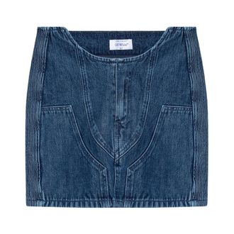 Off-white Denim Skirts, female, Blue, XS, Denim Skirt
