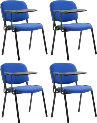 Clp Juego De 4 Sillas Ken En Tela Con Mesa Plegable Azul