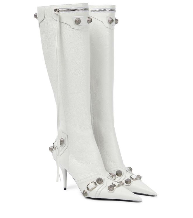 Cagole leather knee-high boots