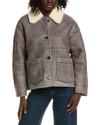 Officine G&eacute;n&eacute;rale Laurence Suede & Shearling Jacket