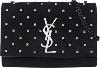 Saint Laurent Pre-owned Suede Shoulder Bag - Dames - Vintage Schoudertas - Zwart - ONE Size - Su&egrave;de - Vintage