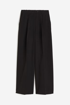 H&M Weite Twillhose - Schwarz