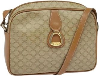 Celine Pre-owned Cross Body Bags, female, Beige, Size: ONE SIZE Pre-owned Vintage Canvas Cross Body Bag