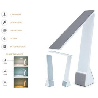 Trade Shop Trade Shop - L&aacute;mpara Escritorio 15 Led 4w Luz Plegable Blanco Neutro Amarillo U12b