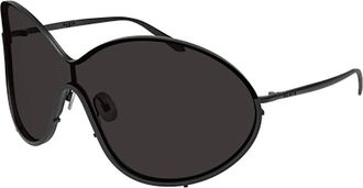 Alaia Aa 0100S Shield Zonnebril - unisex - Zonnebrillen - Zwart - ONE Size - Nylon - Accessoires