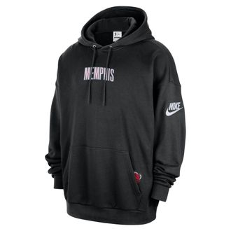 Nike Memphis Grizzlies 2025/26 Hardwood Classics Nike Mens Club NBA Premium Pull-Over Hoodie in Black | HQ5308-010