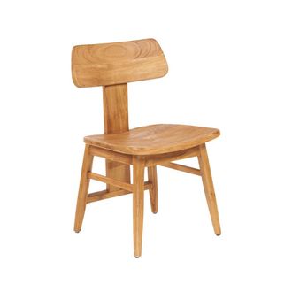 Bazar Bizar Silla de comedor de madera de teca en marr&oacute;n 51x49x83 cm