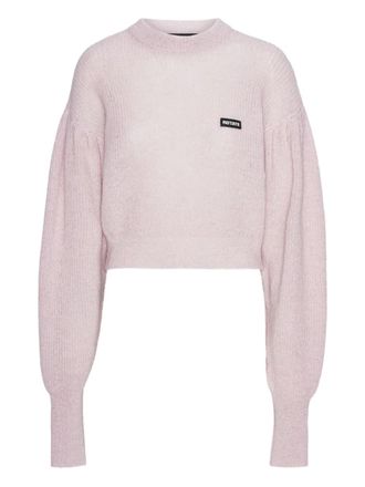 Rotate cropped jumper - women - Alpaca/Wool/Recycled Polyamide - L - Pink