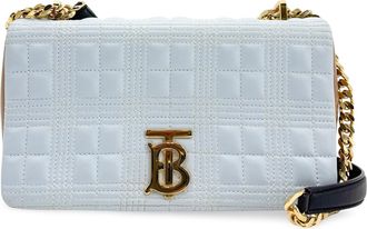 Burberry Lola Camera Quilted Leather Blue Leather Handbag (Pre-Owned)