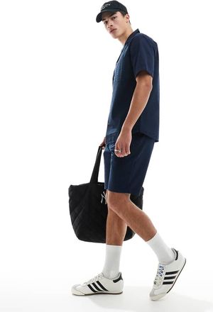 Only & Sons seersucker shorts in dark navy - part of a set