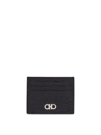 Ferragamo Two-Tone Gancini Card Holder