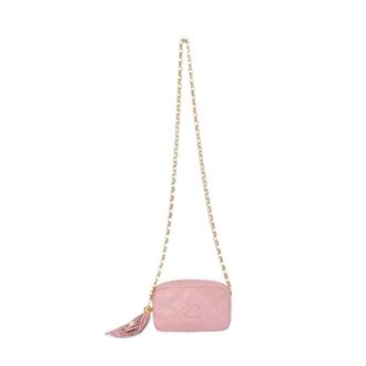Chanel Pre-owned Vintage Camera Bag - Dames - Pre-owned - Roze - Maat: ONE Size Leer