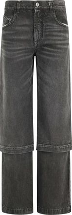 The Attico Long Pant - Dames - Regular Fit Jeans - Zwart - W27 - Katoen - Jeans