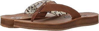 Freewaters Womens Freewaters Lady Dillon Sandals Brown Leather Slip On Flip Flop RHS5887