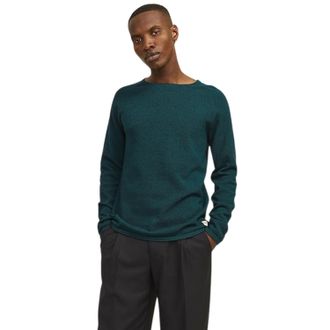 Jack & Jones Jack And Jones Heren getextureerde regelmatige Raglan trui (Deep Teal)