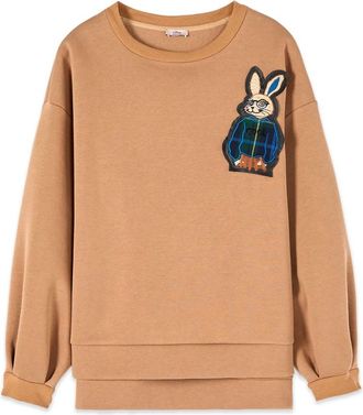 Oltre Dames, Sweatshirts & Hoodies, Beige, Maat: L/Xl Katoen
