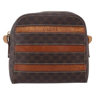 Celine Vintage Macadam Canvas Brown Canvas Backpack Bag (Pre-Owned)