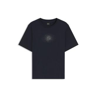 BOSS Regular-fit cotton T-shirt with Double-B monogram embroidery