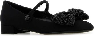 Valentino Garavani Womens Valentino Ballerina Black Fabric