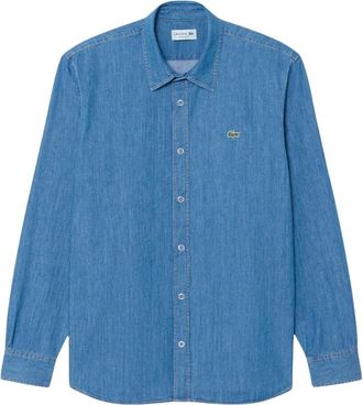 Lacoste Camicia in Denim Leggero Regular Fit - - Shirts - Uomo - Blu - M