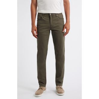 Brax Cadiz Straight Leg Stretch Twill Pants in Olive at Nordstrom, Size 31 X 32