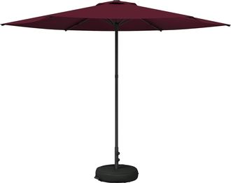 vidaXL Paraguas De Jard&iacute;n Con Base 300 X 300 Cm Poli&eacute;ster Rectangular Vidaxl