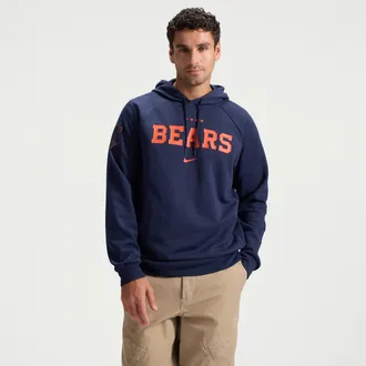 Nike Chicago Bears Rivalries Collection Primary Nike Mens Dri-FIT NFL Pullover Hoodie in Blue | 03EJ41L7Q-C6D