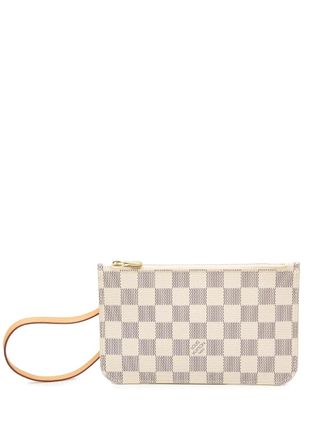 Louis Vuitton 2016 Damier Azur Neverfull PM pouch - White