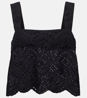 Poupette St Barth Noa broderie anglaise top