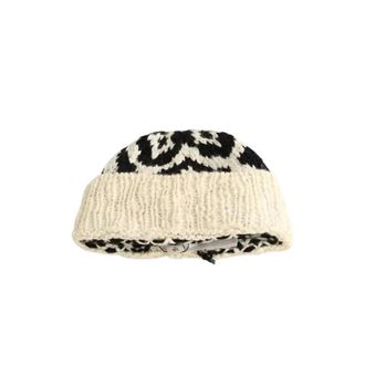 Moncler Pre-owned Wollen Mutsen - Dames - Vintage Accessoires - Zwart - ONE Size - Wol - Vintage