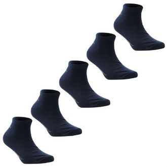 Slazenger 5 Pack Trainer Ankle Socks Navy Mens Size 7-11