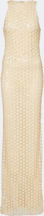 New Arrivals Embellished mesh gown