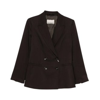 Pennyblack Blazer Doppiopetto con Bavero a Punta - - Jackets - Donna - Marrone - L